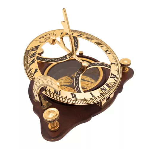 Busolă Giftdeco C064, alamă și lemn, diametru 11 cm, stil retro, nautic, clasic Giftdeco 5906142323326 imagine 5