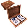 Set Giftdeco DNU-2791 cu 2 pachete de cărți, cutie din lemn și detalii din alamă, 15,5 x 11 x 4 cm Giftdeco 5906142323579 imagine 2