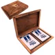 Set Giftdeco DNU-2791 cu 2 pachete de cărți, cutie din lemn și detalii din alamă, 15,5 x 11 x 4 cm Giftdeco 5906142323579 imagine 2