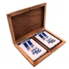 Set Giftdeco DNU-2791 cu 2 pachete de cărți, cutie din lemn și detalii din alamă, 15,5 x 11 x 4 cm Giftdeco 5906142323579 imagine 3