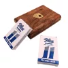 Set Giftdeco DNU-2791 cu 2 pachete de cărți, cutie din lemn și detalii din alamă, 15,5 x 11 x 4 cm Giftdeco 5906142323579 imagine 5
