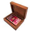 Set de cărți Giftdeco DNU-3025 în cutie din lemn cu plăcuță Rege, aluminiu, 11,5 x 8 x 4 cm Giftdeco 5906142323586 imagine 3