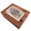 Set de cărți Giftdeco DNU-3025 în cutie din lemn cu plăcuță Rege, aluminiu, 11,5 x 8 x 4 cm Giftdeco 5906142323586 imagine 4