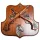 Set decorativ Giftdeco TR-236 cu 2 replici de pistol cu cremene, suport din lemn, 45 x 44 cm Giftdeco 5906142323616 imagine 2