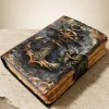 Jurnal din piele Giftdeco H110, piele de capra, alamă și metal, 18 x 13 cm, stil retro, vintage, nautic Giftdeco 5906142323777 imagine 4
