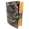 Jurnal din piele Giftdeco H110, piele de capra, alamă și metal, 18 x 13 cm, stil retro, vintage, nautic Giftdeco 5906142323777 imagine 5