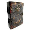 Jurnal din piele Giftdeco H110, piele de capra, alamă și metal, 18 x 13 cm, stil retro, vintage, nautic Giftdeco 5906142323777 imagine 7