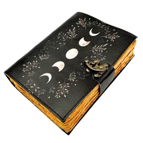 Jurnal din piele Giftdeco H080, piele de capra și metal, 18 x 13 cm, stil retro, vintage Giftdeco 5906142323784 imagine 5