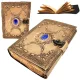 Jurnal din piele Giftdeco H076, piele de bivol și metal, 18 x 13 cm, stil retro, vintage Giftdeco 5906142323791 imagine 2