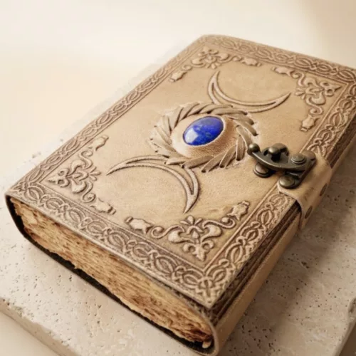 Jurnal din piele Giftdeco H076, piele de bivol și metal, 18 x 13 cm, stil retro, vintage Giftdeco 5906142323791 imagine 5
