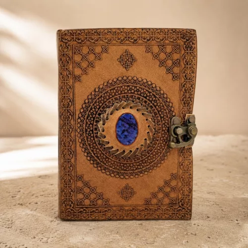 Jurnal din piele Giftdeco AH16, piele de bivol, 18 x 13 cm, stil retro Giftdeco 5906142324507 imagine 4
