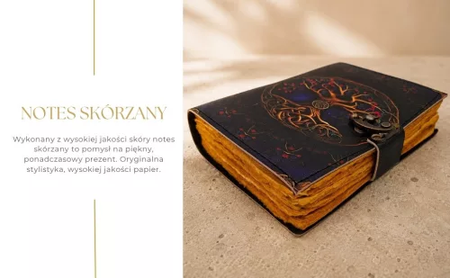 Jurnal din piele Giftdeco AH18, piele de capra, 18 x 13 cm, stil retro, vintage Giftdeco 5906142324682 imagine 8
