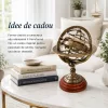 Decor astronomic Giftdeco NC1913 din alamă și lemn