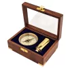 Set Giftdeco NC103373 cu busola si luneta, cutie din lemn