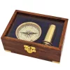 Set Giftdeco NC103373 cu busola si luneta, cutie din lemn