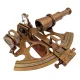Sextant decorativ Giftdeco, alamă și lemn, 21 x 16 x 8 cm, stil retro, vintage, clasic Giftdeco 5906142324897 imagine 2