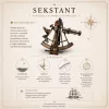 Sextant decorativ Giftdeco, alamă și lemn, 21 x 16 x 8 cm, stil retro, vintage, clasic Giftdeco 5906142324897 imagine 5