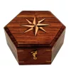 Busolă Giftdeco NC126, alamă, metal și lemn, 14,5 x 12 x 6,3 cm, stil retro, vintage, nautic Giftdeco 5906142325009 imagine 11