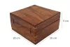 Dimensiuni cutie cadou din lemn Giftdeco NSHBOX, 20 x 20 x 11 cm