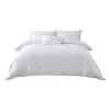 Lenjerie de pat Atria Heaven, 4 piese, 100% bumbac satinat TC300, cearceaf 220x240 cm, husa pilota 180x200 cm, 2 fete perna 50x70+5 cm, alb