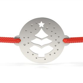 Bratara din argint cu snur model Bradut cu steluta