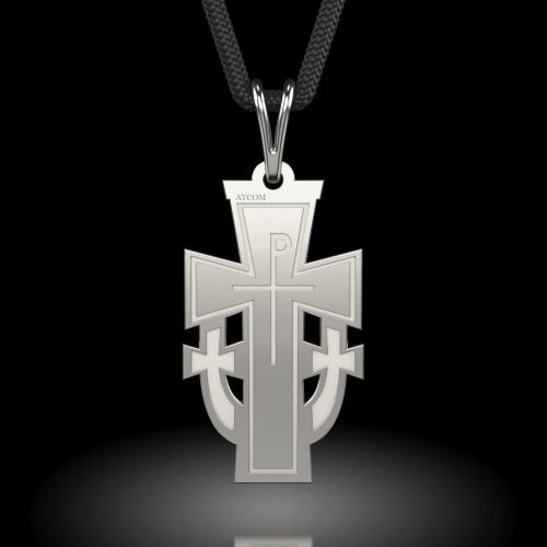 Pandantiv din argint cu snur model Ortodox 20