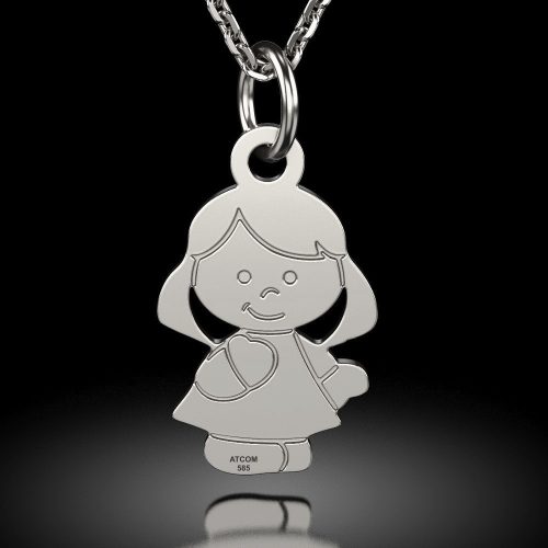 Colier din argint model Fetita gravata