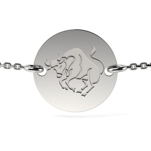 Bratara cu lantisor din argint model Taur