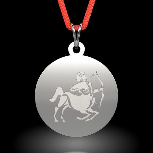 Pandantiv din argint cu snur model Sagetator