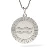 Lantisor cu pandantiv din argint model Aquarius
