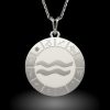 Lantisor cu pandantiv din argint model Aquarius