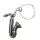 Miniatură saxofon Indomini MKT-0106, Keychain Symbolic Gift for a Musician, metal, stil clasic