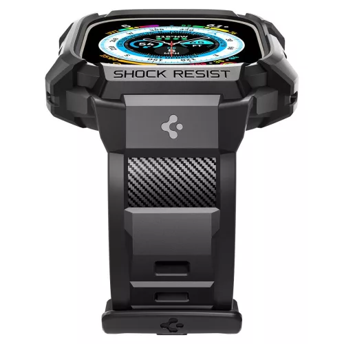 Curea Spigen Rugged Armor Pro pentru Apple Watch Ultra 1/2 (49 Mm) Negru