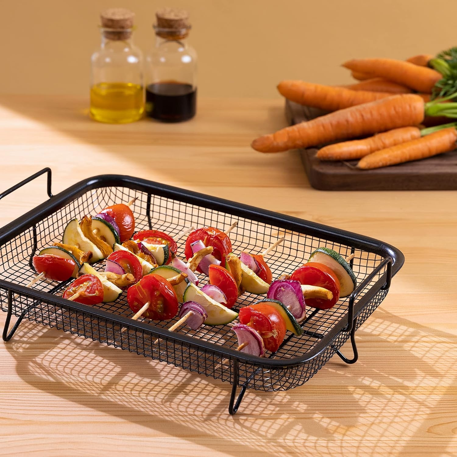 Tava de gratar cuptor Navaris, din otel inoxidabil, cu strat antiaderent, 51500.02